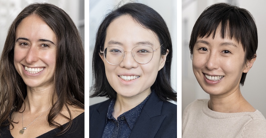 Professors Briana Ballis, Shijia Pan and Xuan Zhang are pictured.