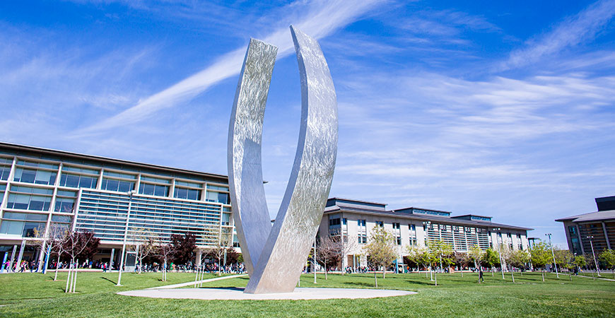 Photo of the UC Merced quad and beginnings