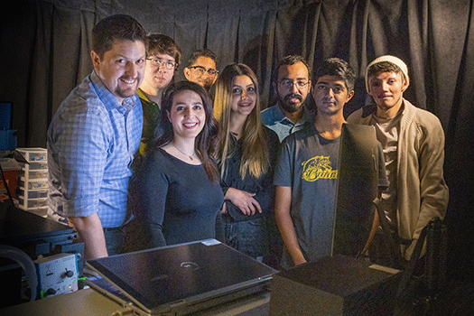 Professor Joel Spencer and students