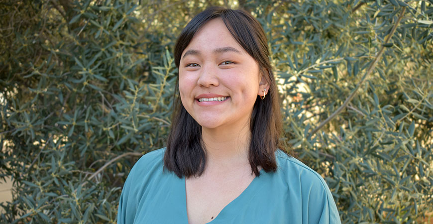 UC Merced student Calista Lum working at NASA