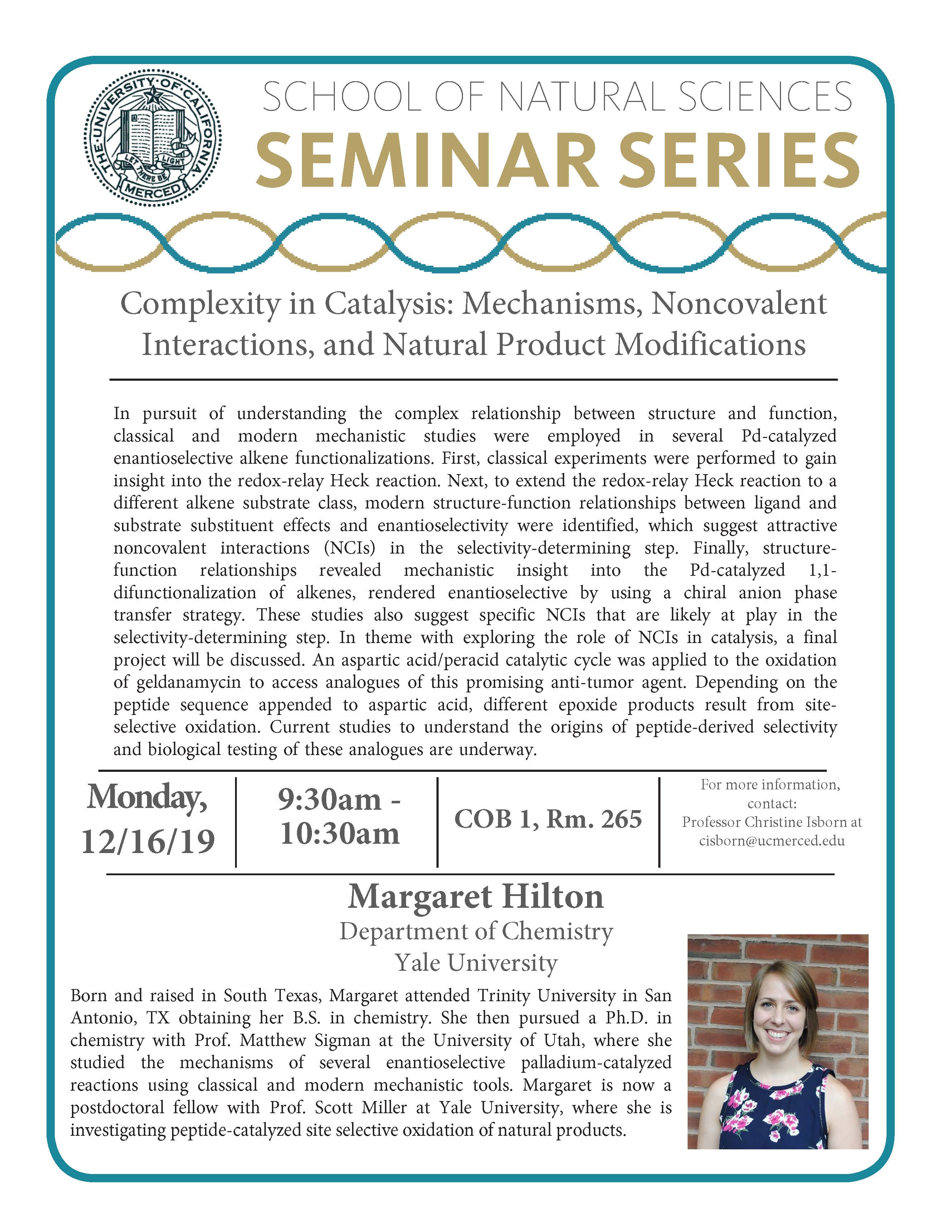 CCB Seminar for Dr. Margaret Hilton