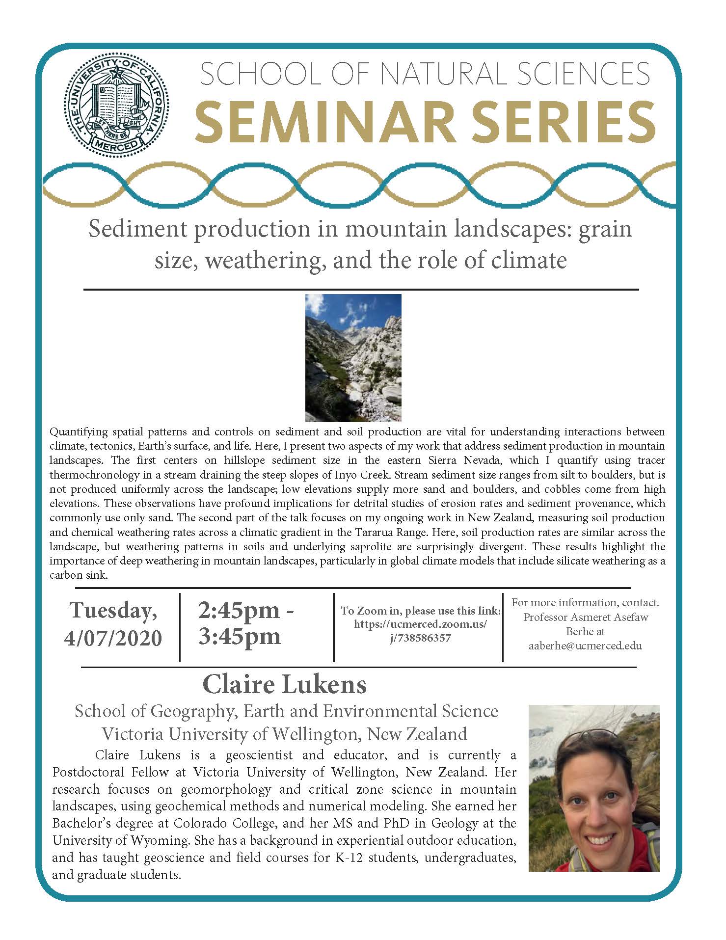 LES Seminar for Dr. Claire Lukens