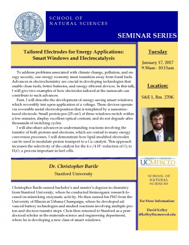 Chemistry Seminar Series - 1/17/17