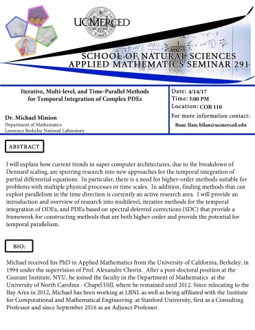 Applied Math Seminar 291 (4/14/17)